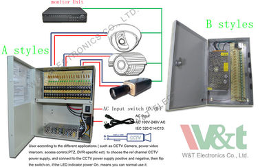 12V 18 kênh tuyến tính Quy định điện áp cao Nguồn cung cấp cho máy ảnh kỹ thuật số