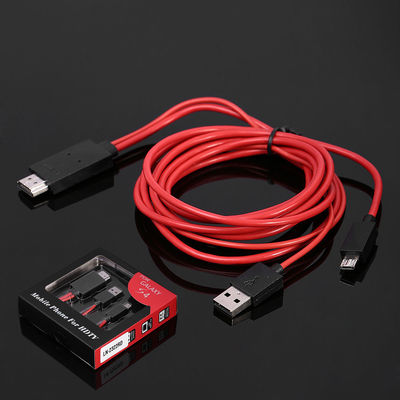 6,5 Feet MHL 11 Pin Micro USB to HDMI Adapter Cable 1080p HDTV cho Samsung