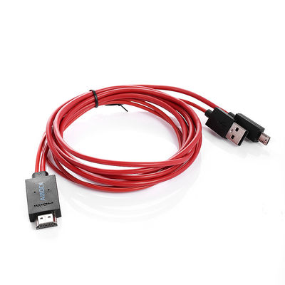 6,5 Feet MHL 11 Pin Micro USB to HDMI Adapter Cable 1080p HDTV cho Samsung