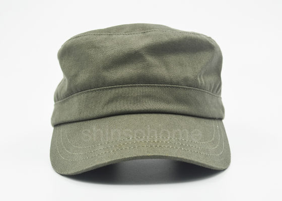 Blank Cotton Military Army Green Cap Customized Lining With Metal Buckle