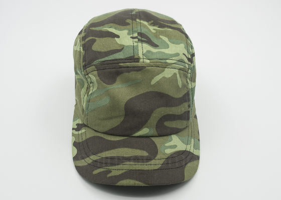 Leisure Camouflage Cotton Military Cap For Men Snapper Back Closure 58 CM