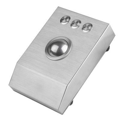 kim loại Rugged thép không gỉ 38mm desktop trackball laser với độ phân giải 1200 DPI
